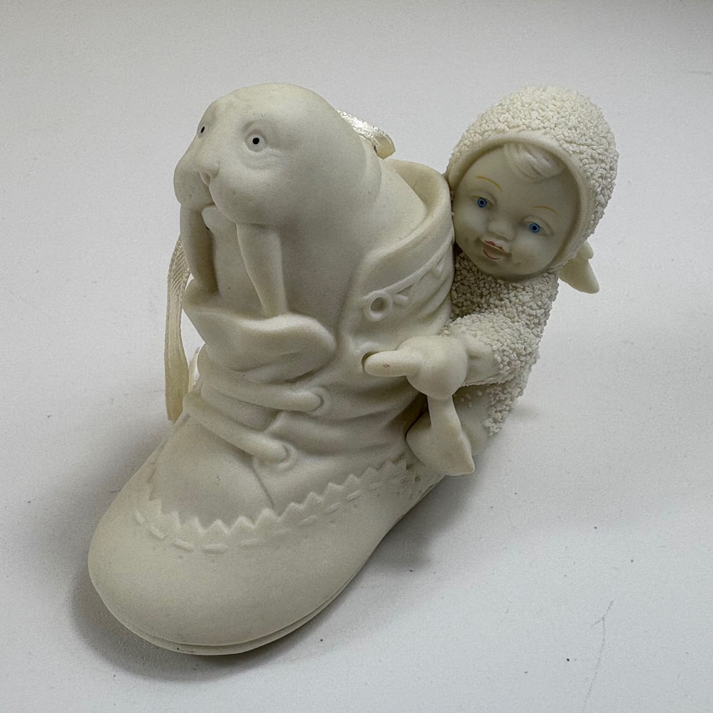 Dept 56 Snowbabies No Room For One More Walrus Boot Ornament